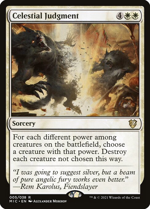 Celestial Judgment - Midnight Hunt Commander Magic card