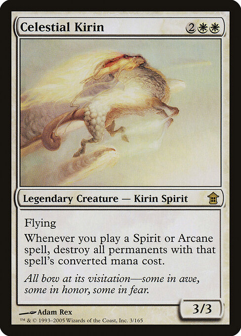 Celestial Kirin - Saviors of Kamigawa (#3) - Illustrated by Adam Rex - Magic: The Gathering Card