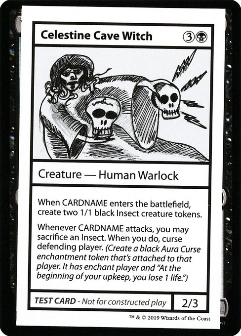 Celestine Cave Witch - Mystery Booster Playtest Cards 2021 (#37) - Illustrated by Bonnie Gabriel - Magic: The Gathering Card