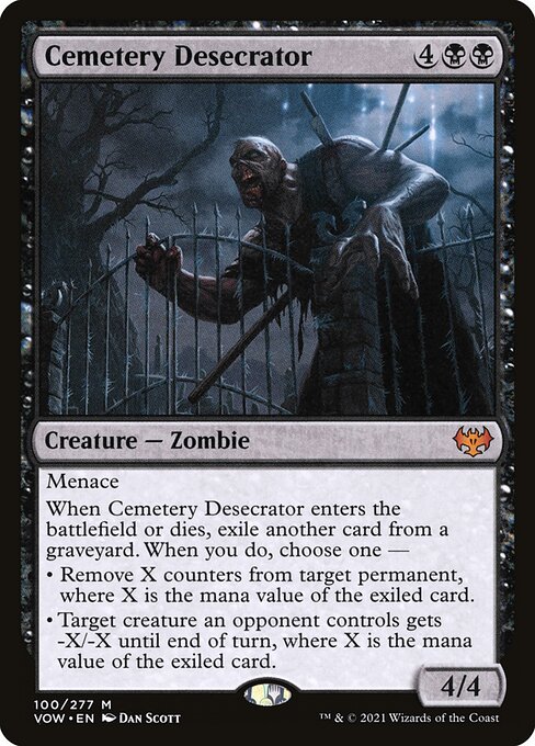 Cemetery Desecrator - Innistrad: Crimson Vow (#100) - Illustrated by Dan Murayama Scott - Magic: The Gathering Card