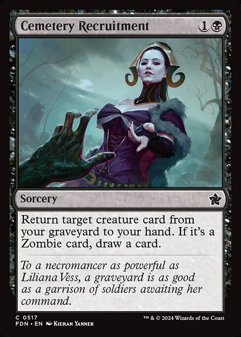 Cemetery Recruitment - Foundations Magic card