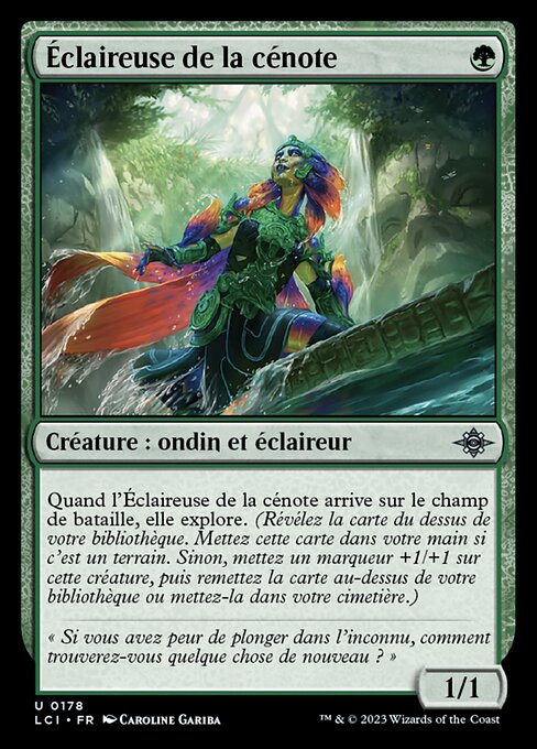 Esploratrice di Cenote (Cenote Scout) - The Lost Caverns of Ixalan (#178) - Illustrated by Caroline Gariba - Magic: The Gathering Card