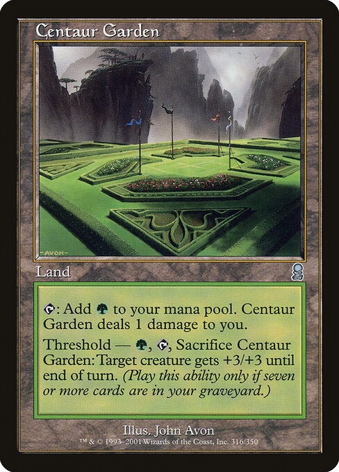 Centaur Garden - Odyssey (#316) - Illustrated by John Avon - Magic: The Gathering Card