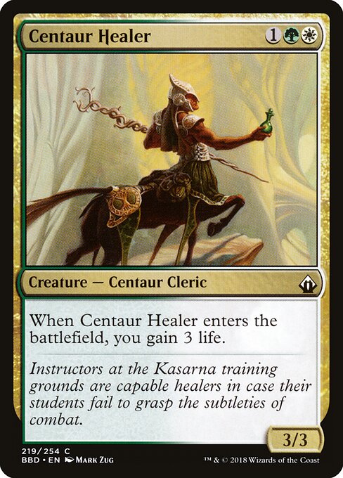 Centaur Healer - Battlebond (#219) - Illustrated by Mark Zug - Magic: The Gathering Card