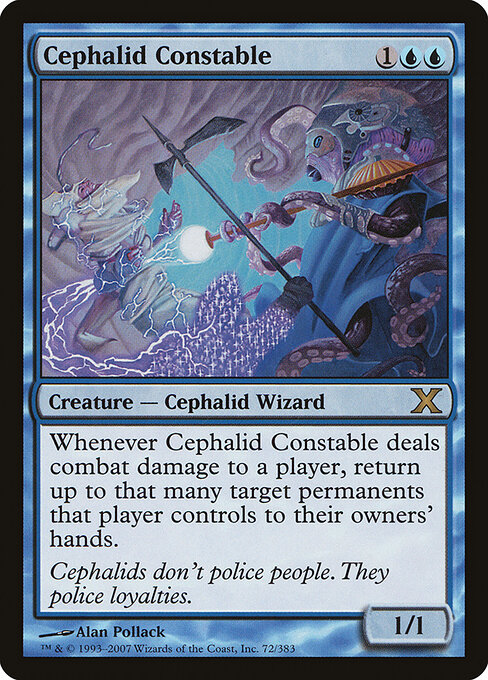 Cephalid Constable - Tenth Edition (#72) - Illustrated by Alan Pollack - Magic: The Gathering Card