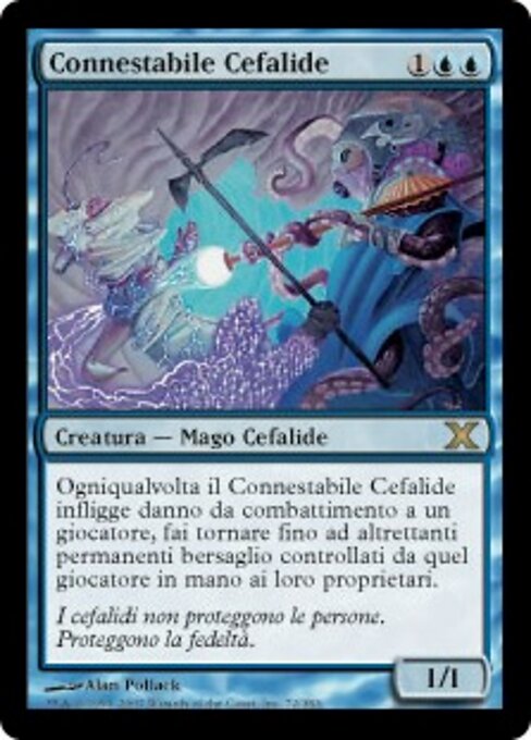 セファリッドの警官 (Cephalid Constable) - Tenth Edition (#72) - Illustrated by Alan Pollack - Magic: The Gathering Card