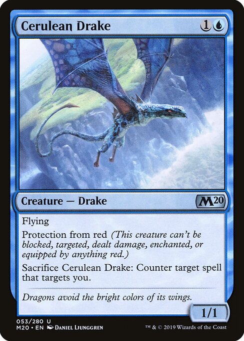 Cerulean Drake - Core Set 2020 Magic card
