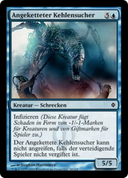 Цепной Глоткодер (Chained Throatseeker) - New Phyrexia (#30) - Illustrated by Stephan Martiniere - Magic: The Gathering Card