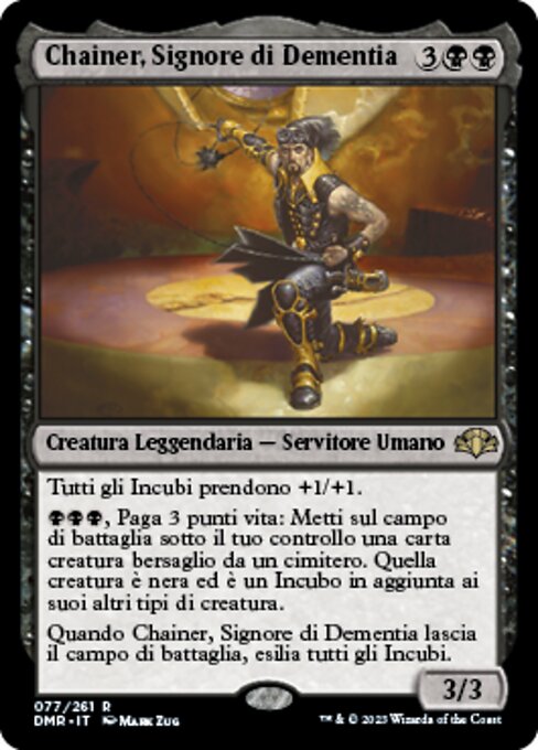 Chainer, Mestre da Demência (Chainer, Dementia Master) - Commander Masters (#144) - Illustrated by Mark Zug - Magic: The Gathering Card