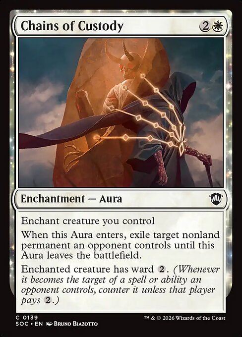 Chains of Custody - Secrets of Strixhaven Commander (#139) - Illustrated by Bruno Biazotto - Magic: The Gathering Card