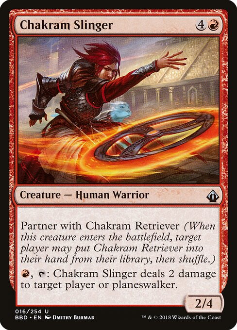 チャクラムの投げ手 (Chakram Slinger) - Battlebond (#16) - Illustrated by Dmitry Burmak - Magic: The Gathering Card
