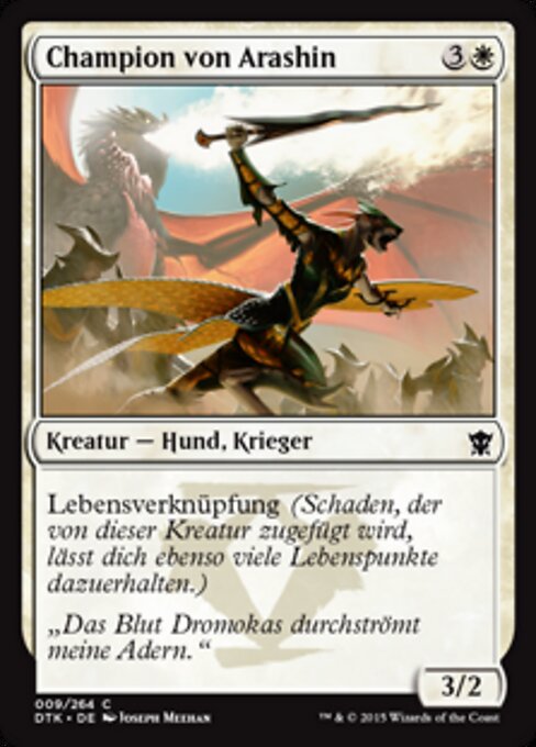 Champion of Arashin - Battlebond (#90) - Illustrated by Joseph Meehan - Magic: The Gathering Card
