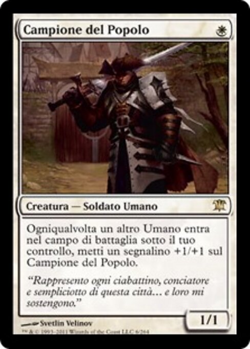 教区の勇者 (Champion of the Parish) - Duel Decks: Blessed vs. Cursed (#4) - Illustrated by Svetlin Velinov - Magic: The Gathering Card