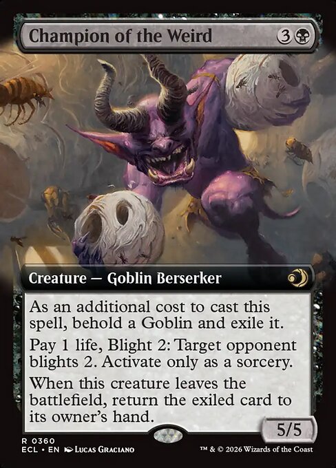 Campione dei Bizzarri (Champion of the Weird) - Lorwyn Eclipsed (#95) - Illustrated by Lucas Graciano - Magic: The Gathering Card