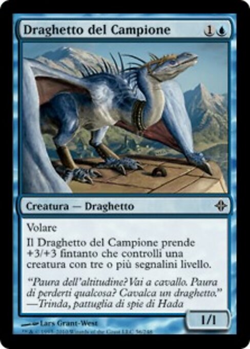 Draco del campeón (Champion's Drake) - Rise of the Eldrazi (#56) - Illustrated by Lars Grant-West - Magic: The Gathering Card
