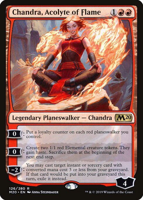 Chandra, Acolyte of Flame - Core Set 2020 (#126) - Illustrated by Anna Steinbauer - Magic: The Gathering Card