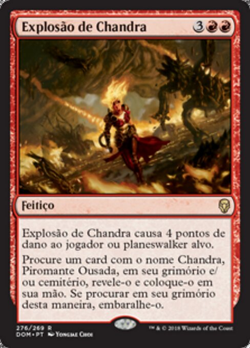 Explosão de Chandra (Chandra's Outburst) - Dominaria (#276) - Illustrated by Yongjae Choi - Magic: The Gathering Card