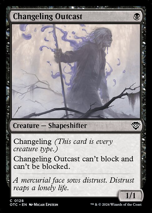 Changeling Outcast - Outlaws of Thunder Junction Commander Magic card