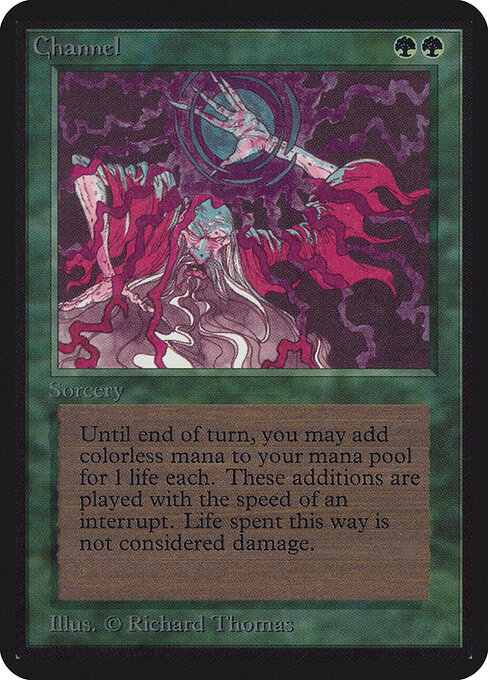 Incanalare Energia (Channel) - Revised Edition (#188) - Illustrated by Richard Thomas - Magic: The Gathering Card