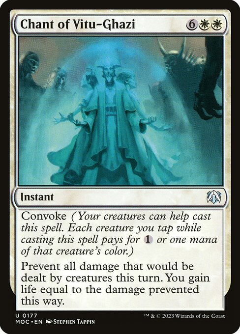 Cántico de Vitu-Ghazi (Chant of Vitu-Ghazi) - March of the Machine Commander (#177) - Illustrated by Stephen Tappin - Magic: The Gathering Card