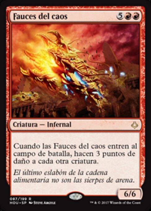 Fauces del caos (Chaos Maw) - Hour of Devastation (#87) - Illustrated by Steve Argyle - Magic: The Gathering Card