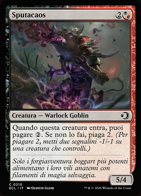 Cracheuse de chaos (Chaos Spewer) - Lorwyn Eclipsed (#210) - Illustrated by Quintin Gleim - Magic: The Gathering Card