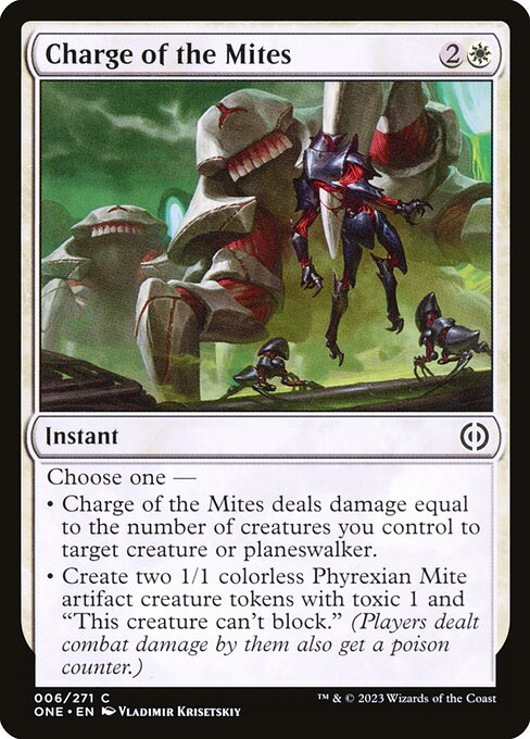 Charge of the Mites - Phyrexia: All Will Be One Magic card