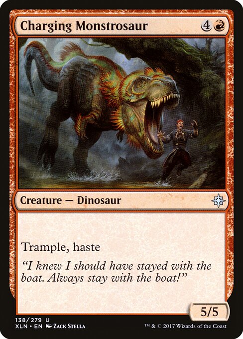 Charging Monstrosaur - Ixalan Magic card
