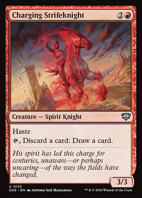 Charging Strifeknight - Secrets of Strixhaven Magic card