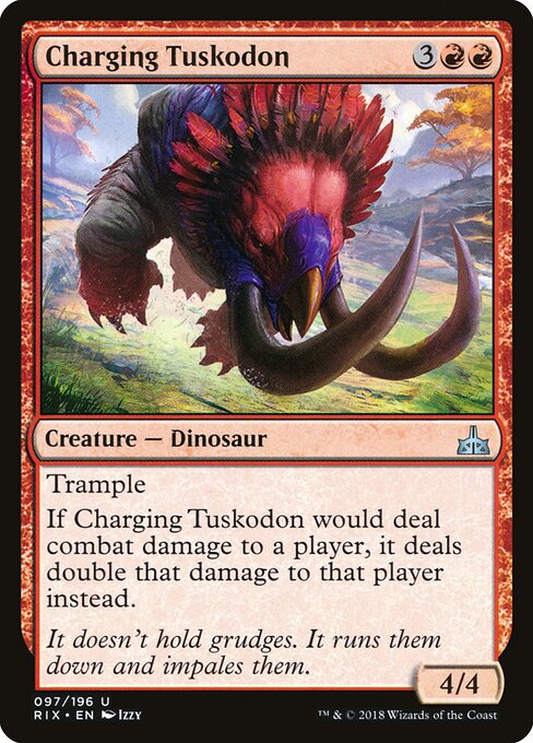 Charging Tuskodon - Rivals of Ixalan Magic card