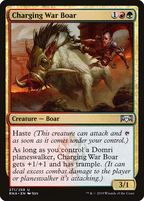 Charging War Boar - Ravnica Allegiance Magic card