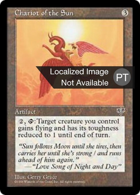 Carro del Sole (Chariot of the Sun) - Mirage (#297) - Illustrated by Gerry Grace - Magic: The Gathering Card