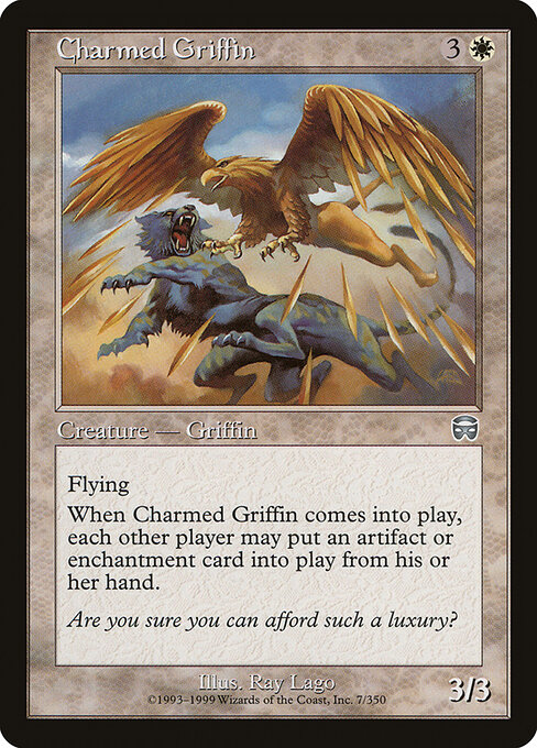 Charmed Griffin - Mercadian Masques Magic card