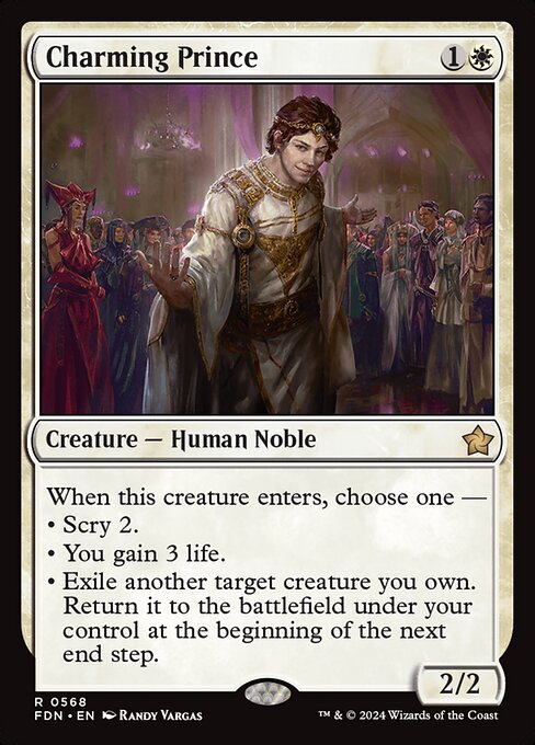 Charming Prince - Foundations (#568) - Illustrated by Randy Vargas - Magic: The Gathering Card