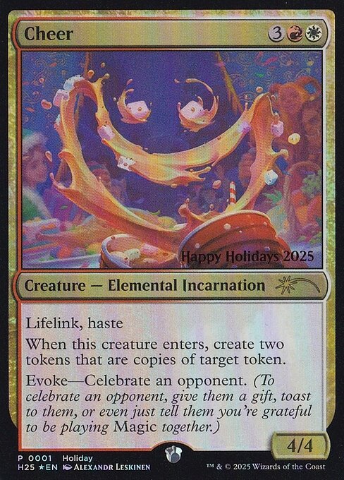 Cheer - Happy Holidays (#25) - Illustrated by Alexandr Leskinen - Magic: The Gathering Card