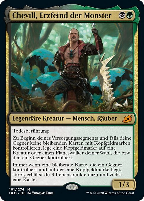 Chevill, Erzfeind der Monster (Chevill, Bane of Monsters) - Ikoria: Lair of Behemoths (#181) - Illustrated by Yongjae Choi - Magic: The Gathering Card