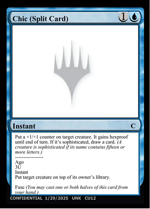 Chic // Ago - Unknown Event (#CU12) - Magic: The Gathering Card