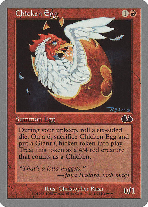 Chicken Egg - Unglued Magic card