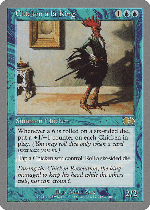 Chicken à la King - Unglued (#17) - Illustrated by Mark Zug - Magic: The Gathering Card