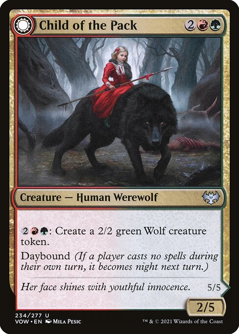 Child of the Pack // Savage Packmate - Innistrad: Crimson Vow Magic card
