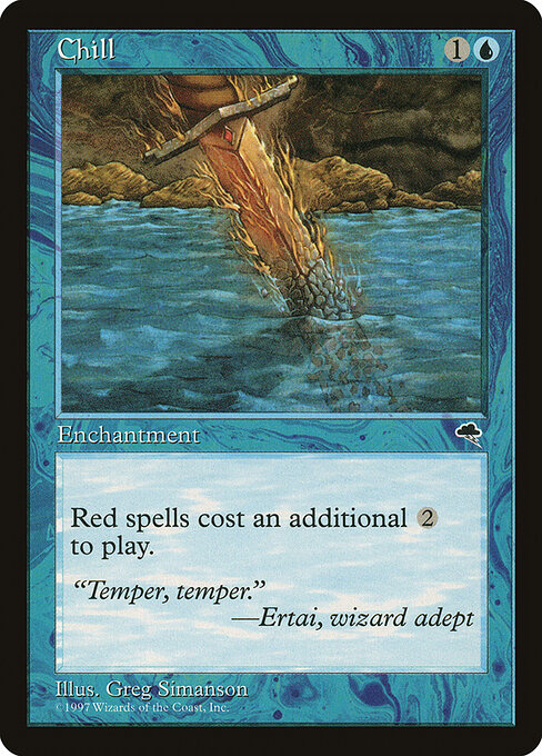 Refroidissement (Chill) - Tempest (#56) - Illustrated by Greg Simanson - Magic: The Gathering Card