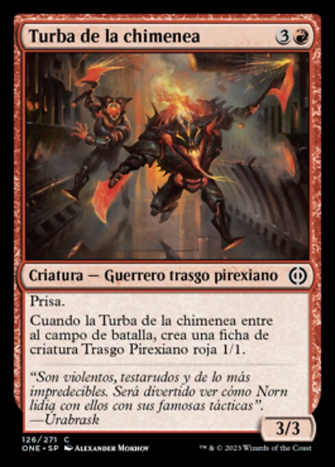 Plèbe des cheminées (Chimney Rabble) - Phyrexia: All Will Be One (#126) - Illustrated by Alexander Mokhov - Magic: The Gathering Card
