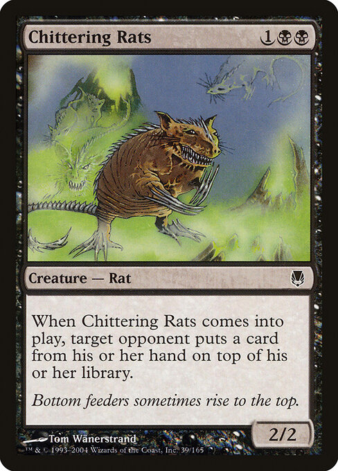 Chittering Rats - Darksteel (#39) - Illustrated by Tom Wänerstrand - Magic: The Gathering Card