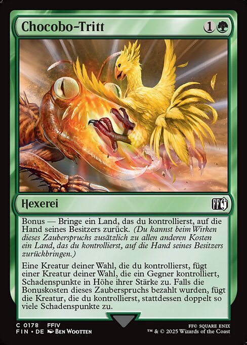 Ruée de chocobo (Chocobo Kick) - Final Fantasy (#178) - Illustrated by Ben Wootten - Magic: The Gathering Card