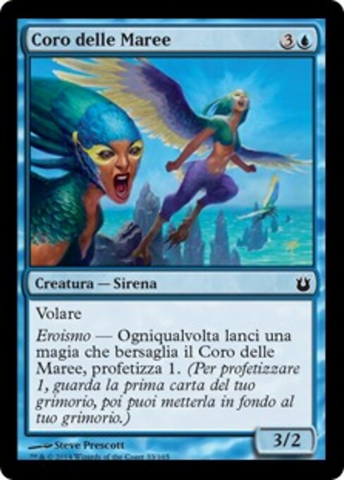 Chor der Gezeiten (Chorus of the Tides) - Born of the Gods (#33) - Illustrated by Steve Prescott - Magic: The Gathering Card