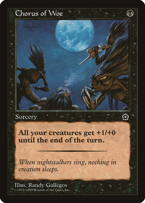 Chor der Leidenden (Chorus of Woe) - Portal Second Age (#65) - Illustrated by Randy Gallegos - Magic: The Gathering Card