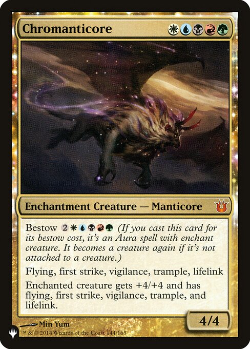 Chromanticore - The List (#BNG-144) - Illustrated by Min Yum - Magic: The Gathering Card