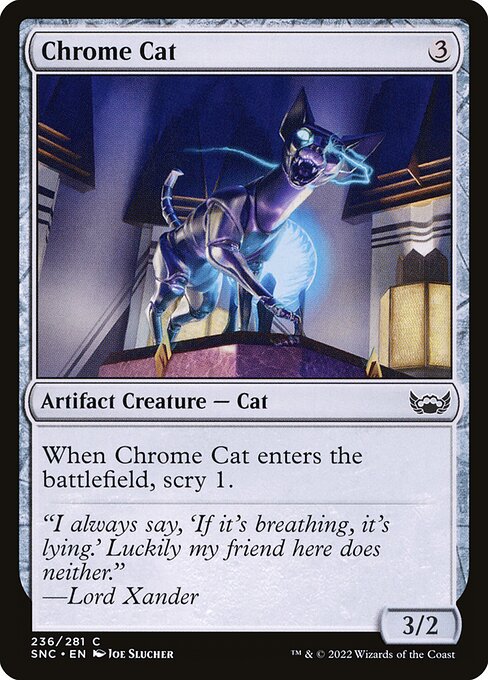 Chrome Cat - Streets of New Capenna Magic card