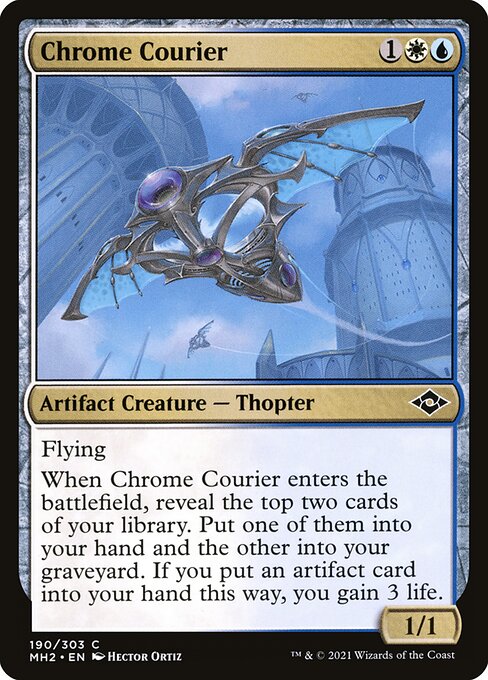Chrome Courier - Modern Horizons 2 (#190) - Illustrated by Hector Ortiz - Magic: The Gathering Card