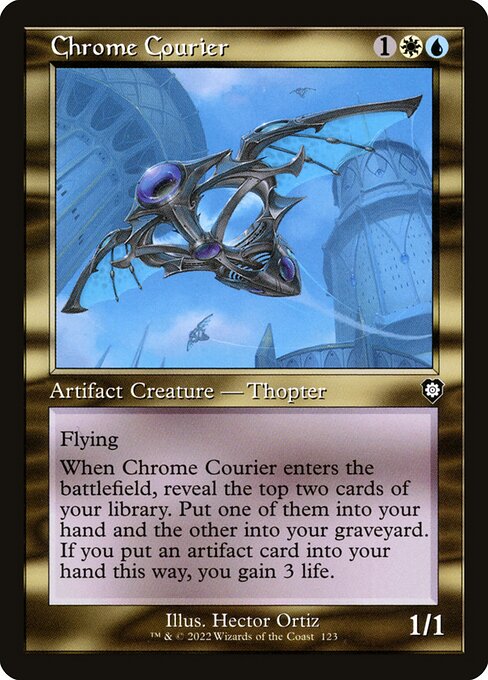 Messager de chrome (Chrome Courier) - Modern Horizons 2 (#190) - Illustrated by Hector Ortiz - Magic: The Gathering Card